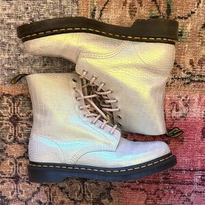 Dr. Martens Iridescent Croc-Embossed Boots